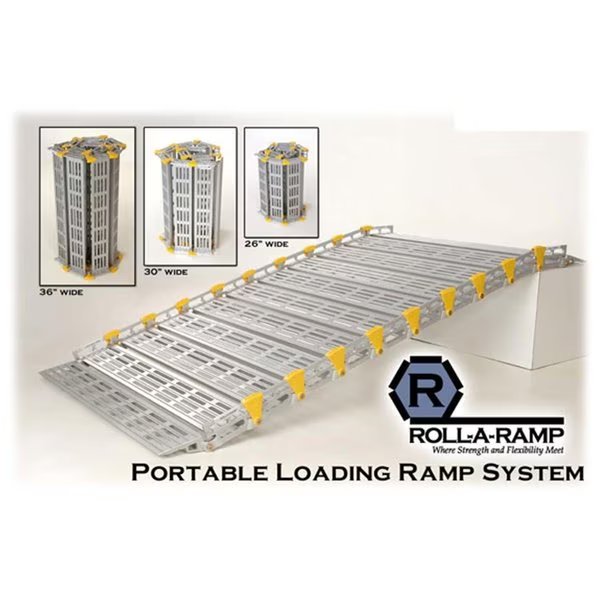 Roll-A-Ramp A12604A19 26 in. x 48 in. Portable Loading Ramp, Roll-A-Ramp, Mfr#: A12604A19